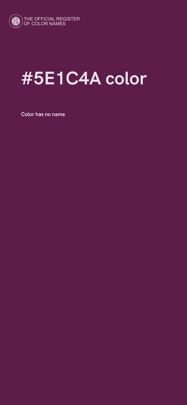 #5E1C4A color image