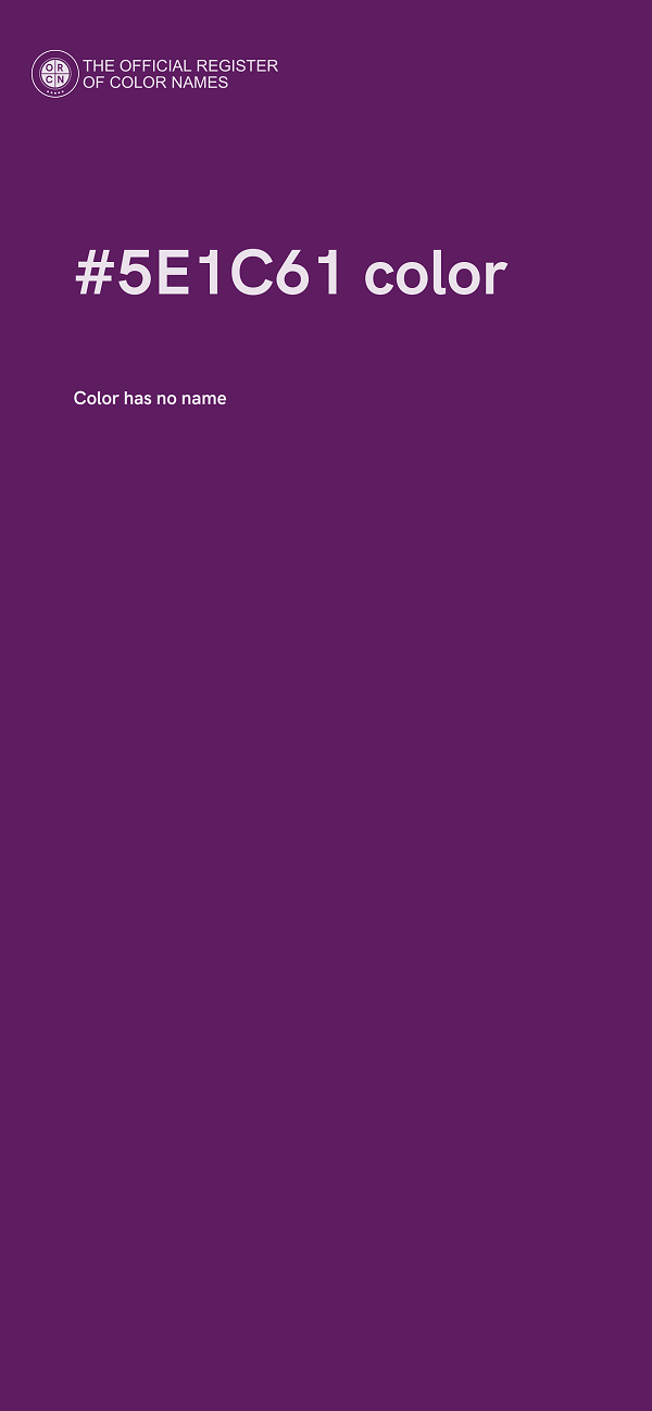 #5E1C61 color image