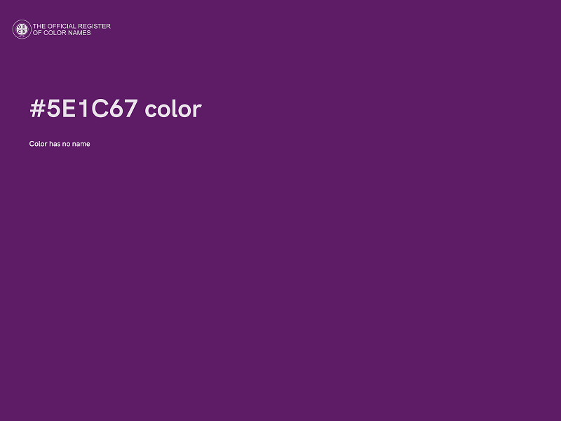 #5E1C67 color image