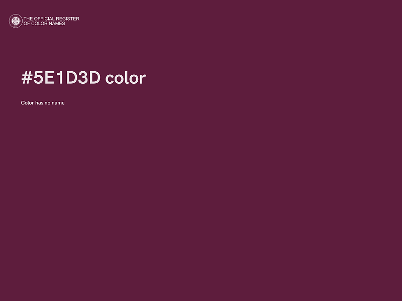 #5E1D3D color image