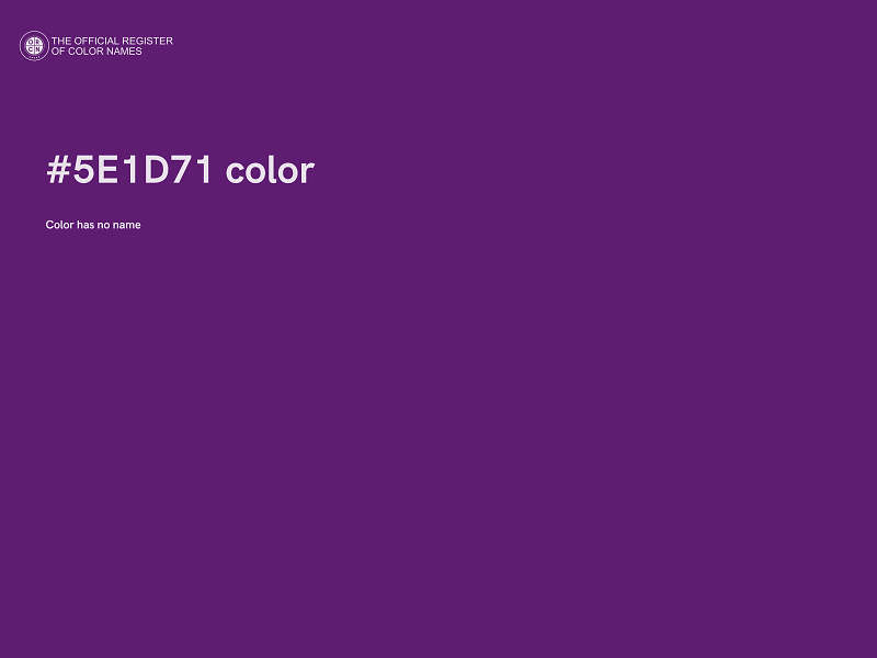 #5E1D71 color image