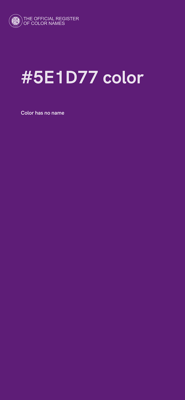 #5E1D77 color image