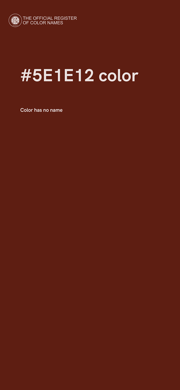 #5E1E12 color image