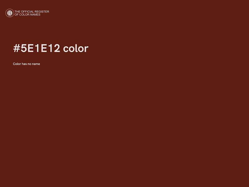 #5E1E12 color image