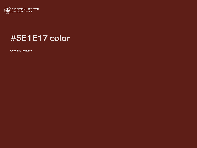 #5E1E17 color image