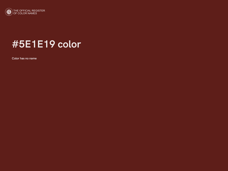 #5E1E19 color image