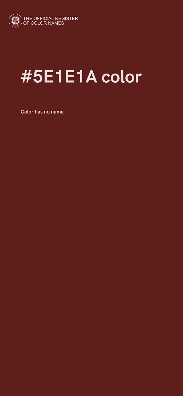 #5E1E1A color image