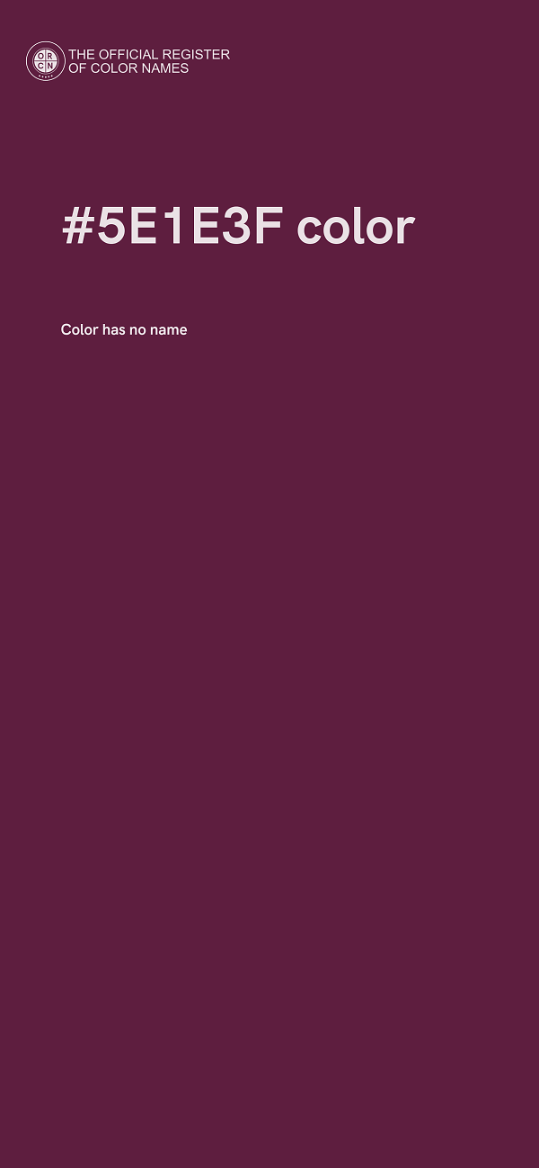 #5E1E3F color image