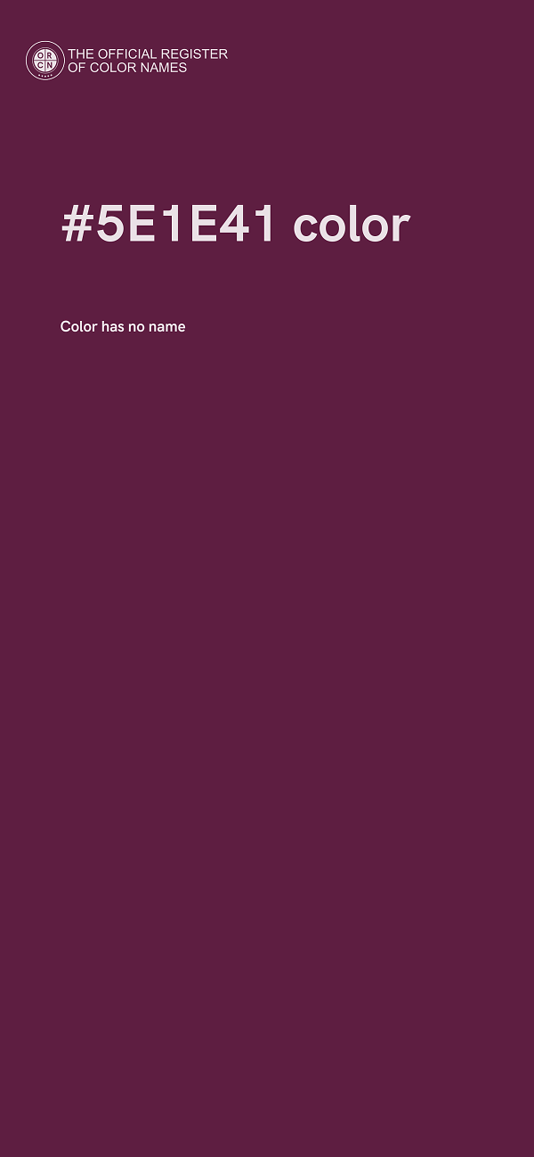 #5E1E41 color image