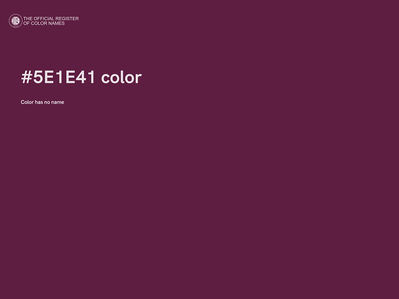 #5E1E41 color image