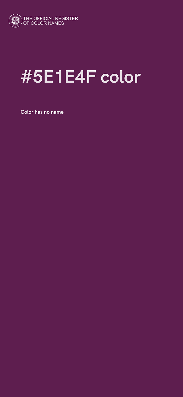 #5E1E4F color image