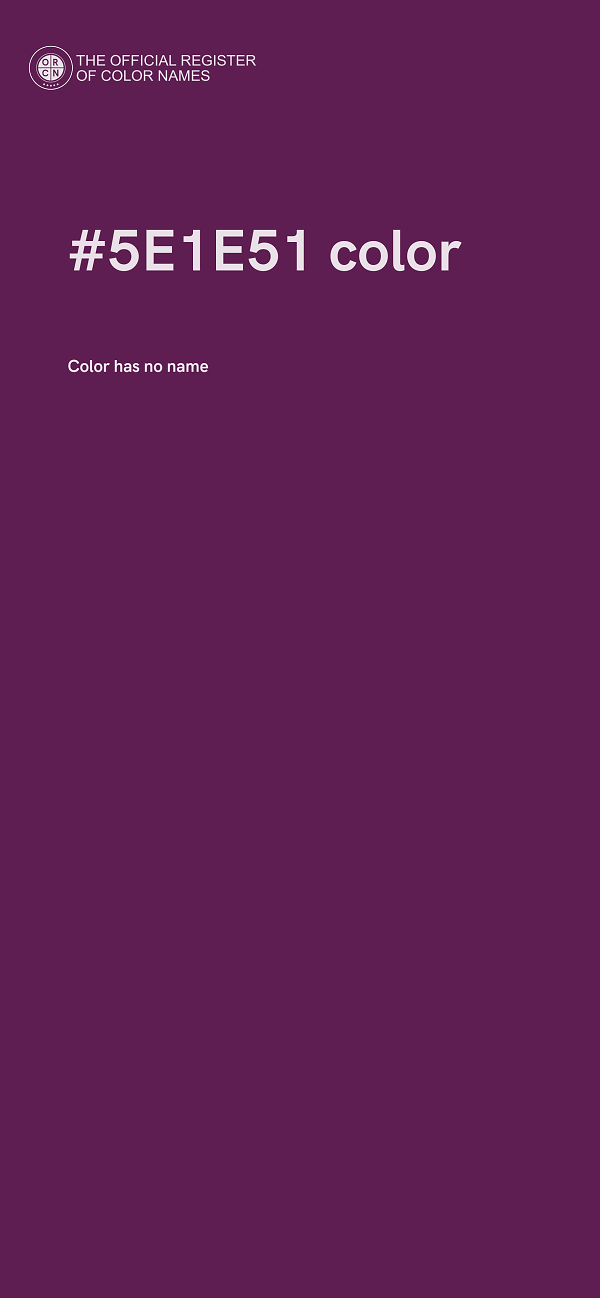 #5E1E51 color image