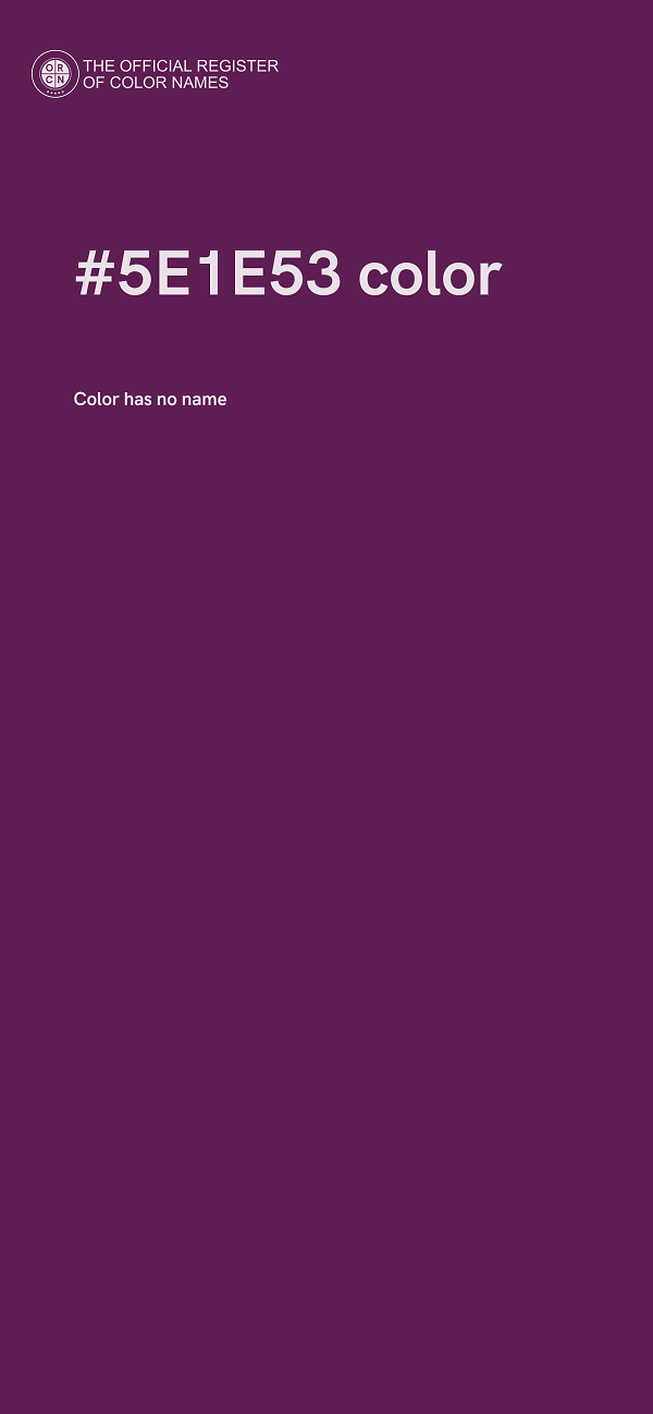 #5E1E53 color image