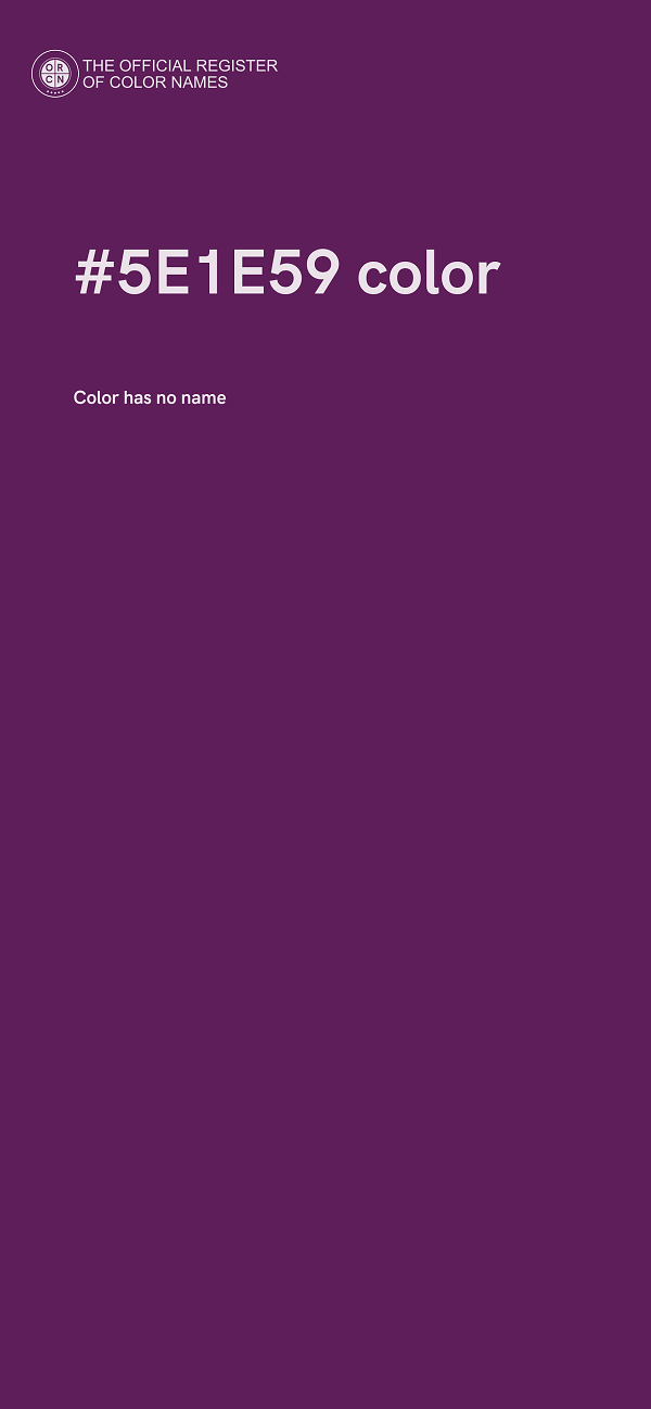 #5E1E59 color image