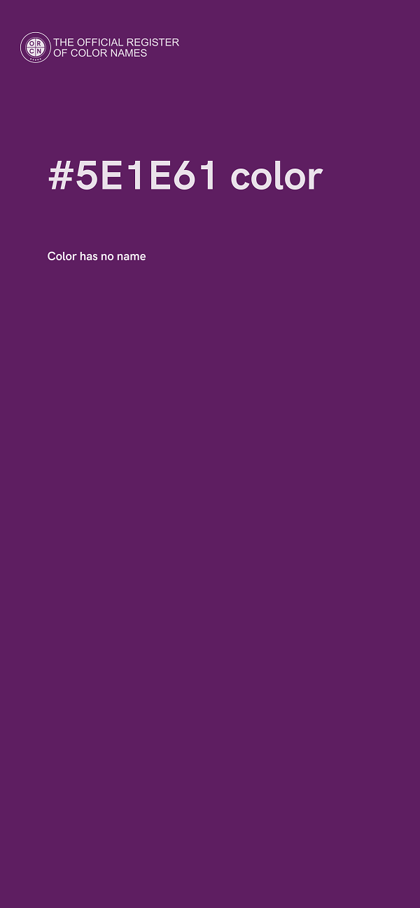 #5E1E61 color image