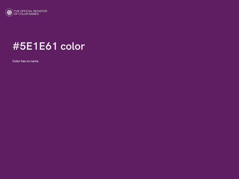 #5E1E61 color image
