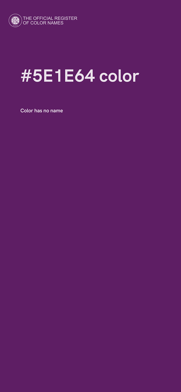 #5E1E64 color image