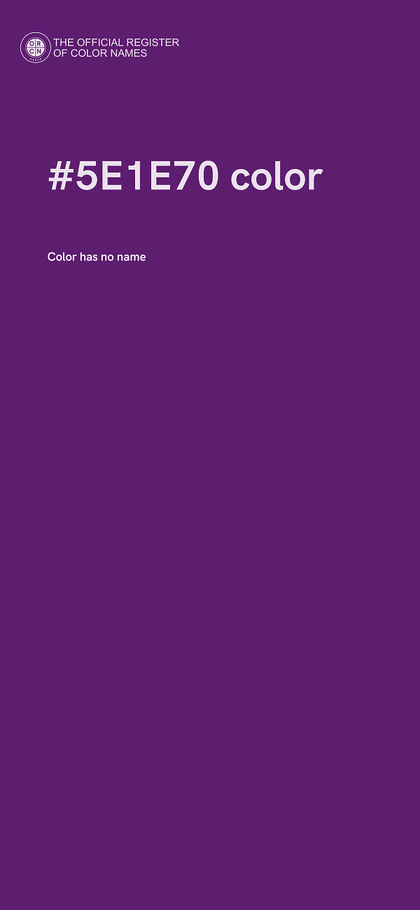 #5E1E70 color image