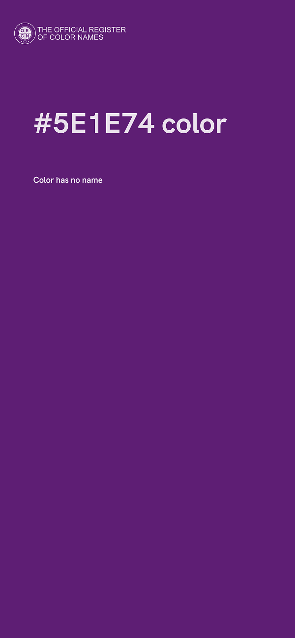 #5E1E74 color image
