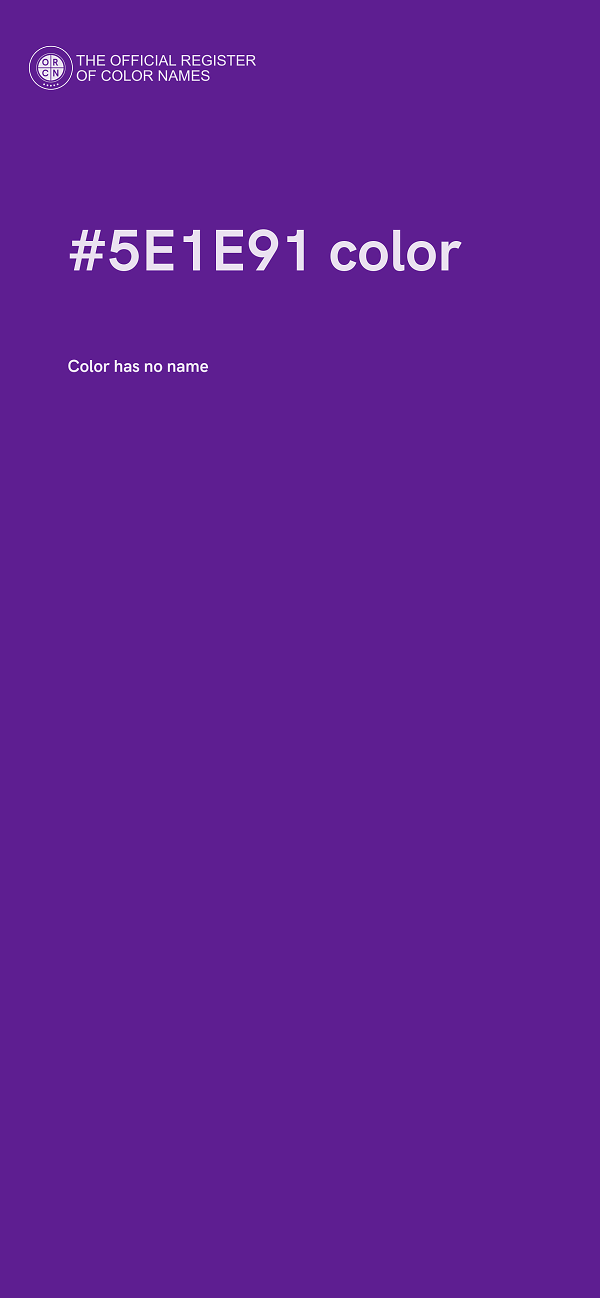 #5E1E91 color image