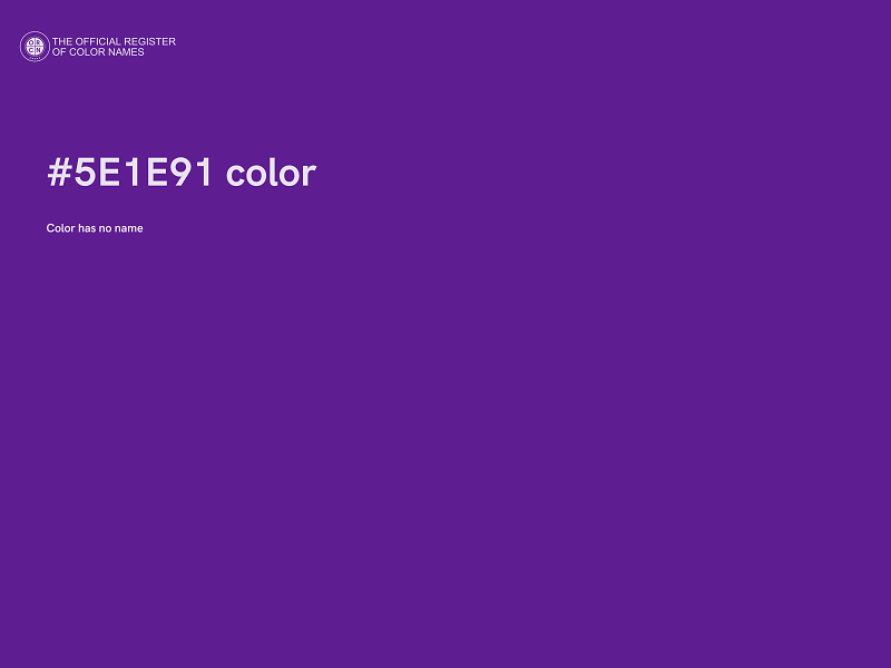 #5E1E91 color image