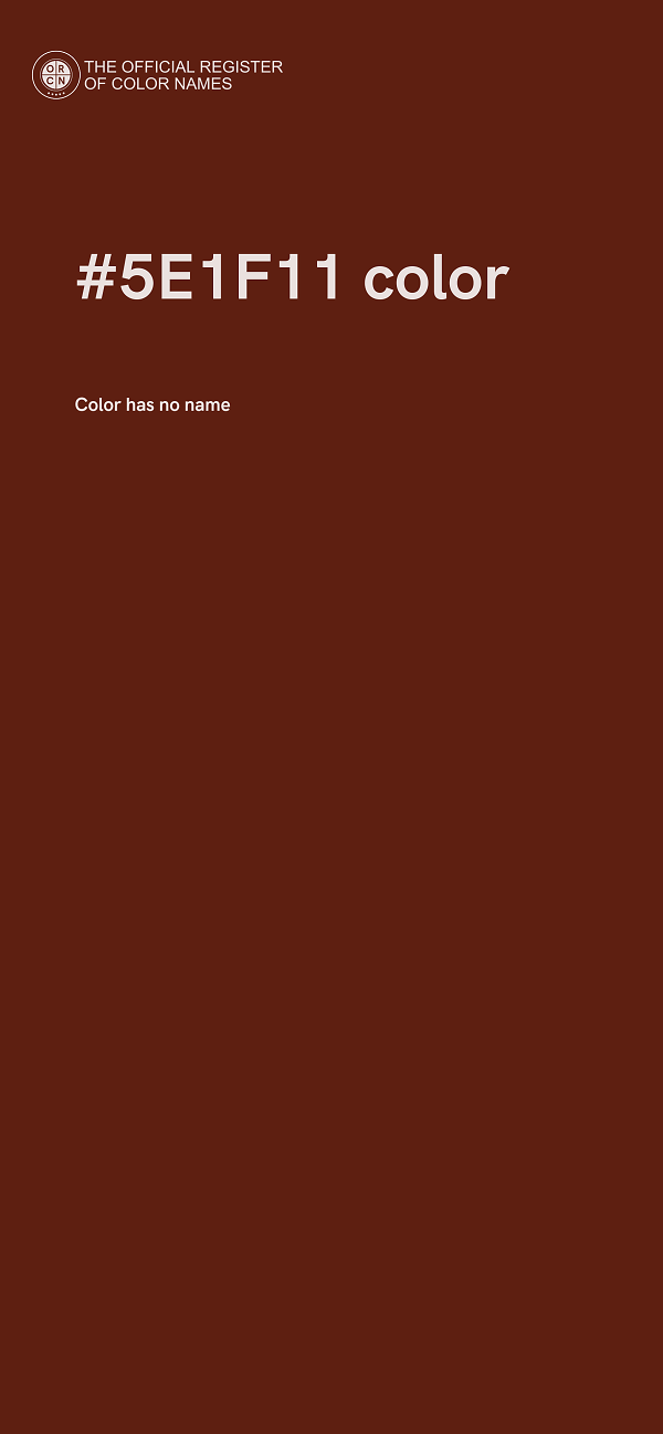 #5E1F11 color image