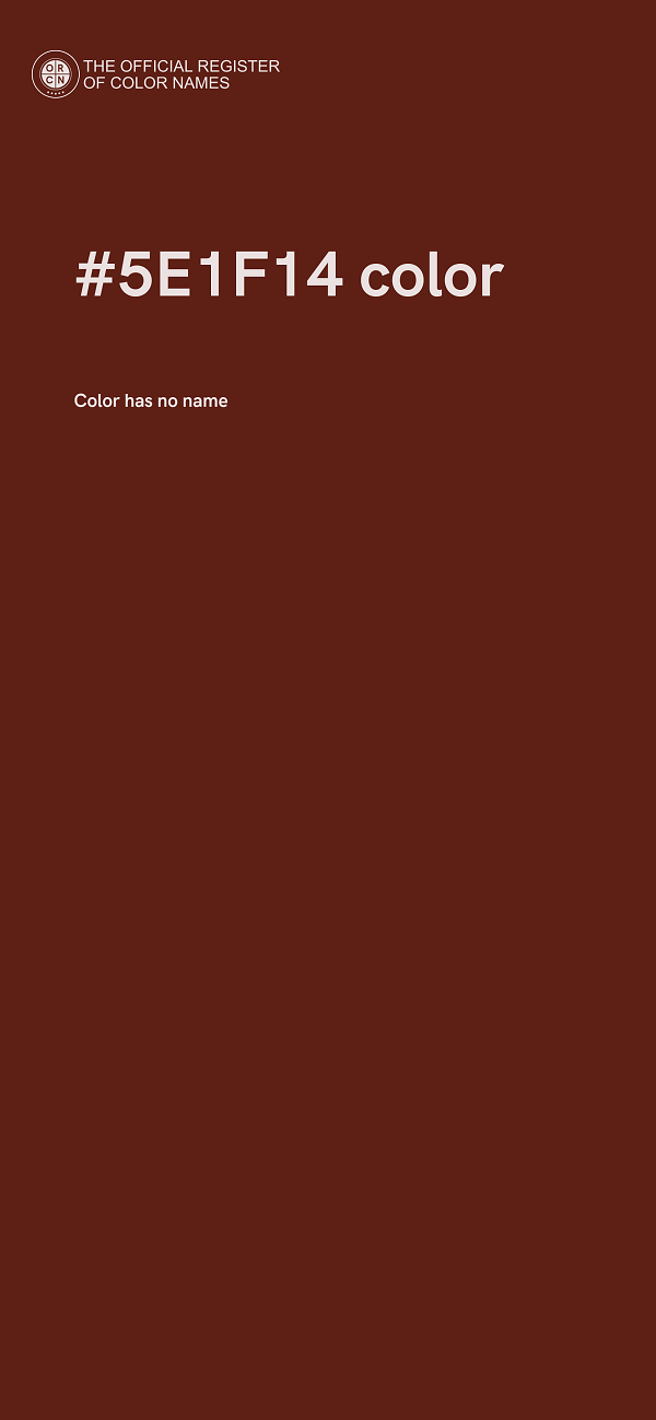 #5E1F14 color image