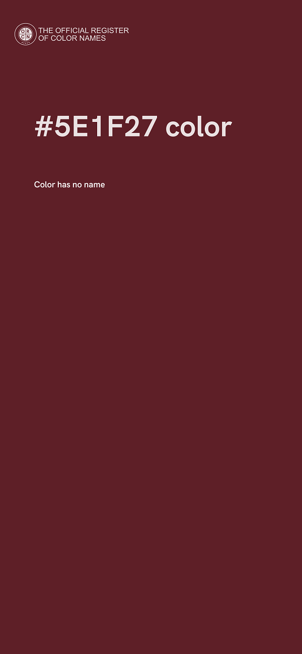 #5E1F27 color image