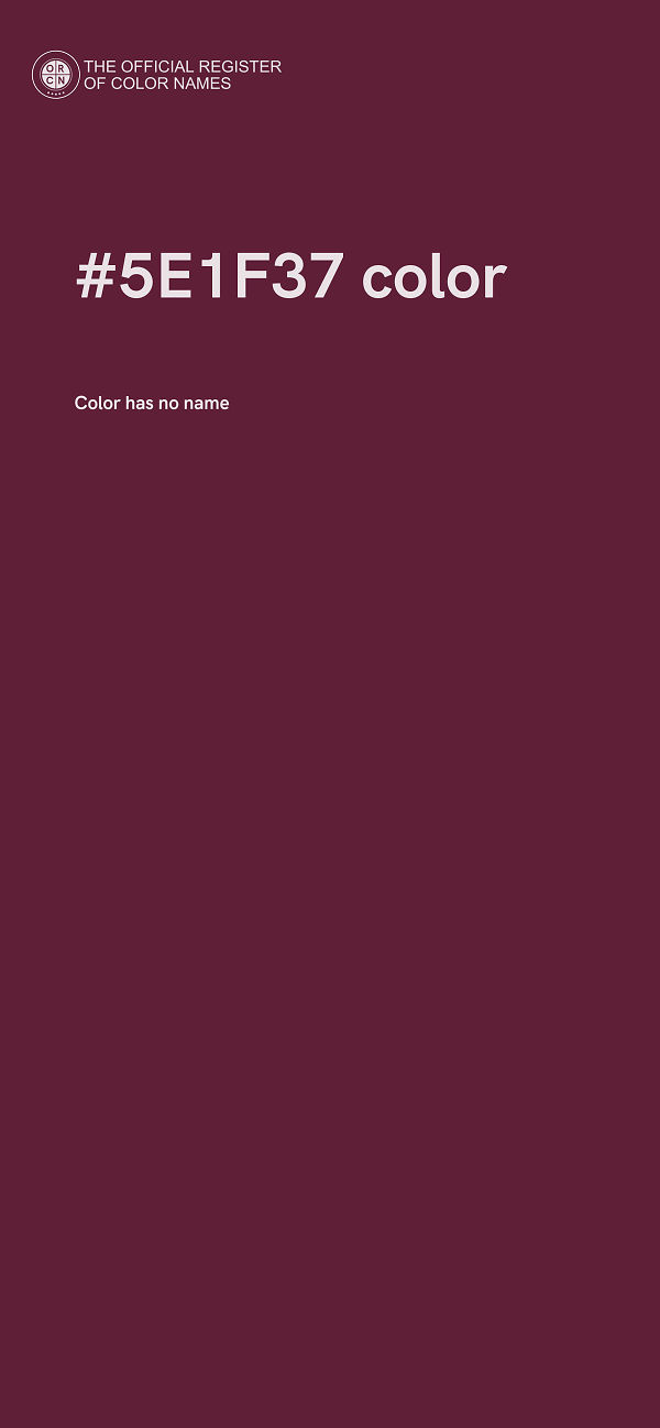 #5E1F37 color image