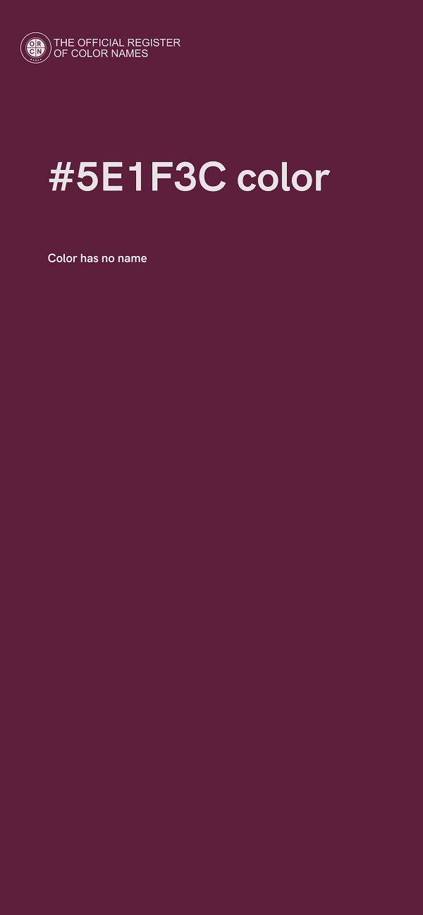 #5E1F3C color image