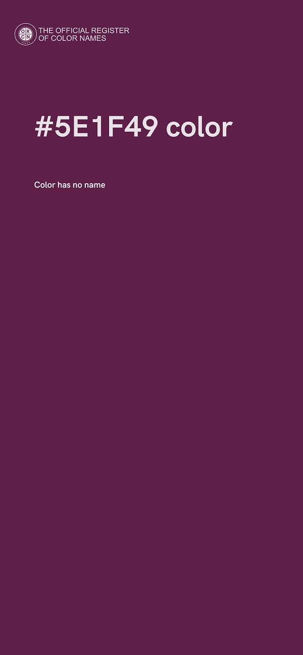 #5E1F49 color image