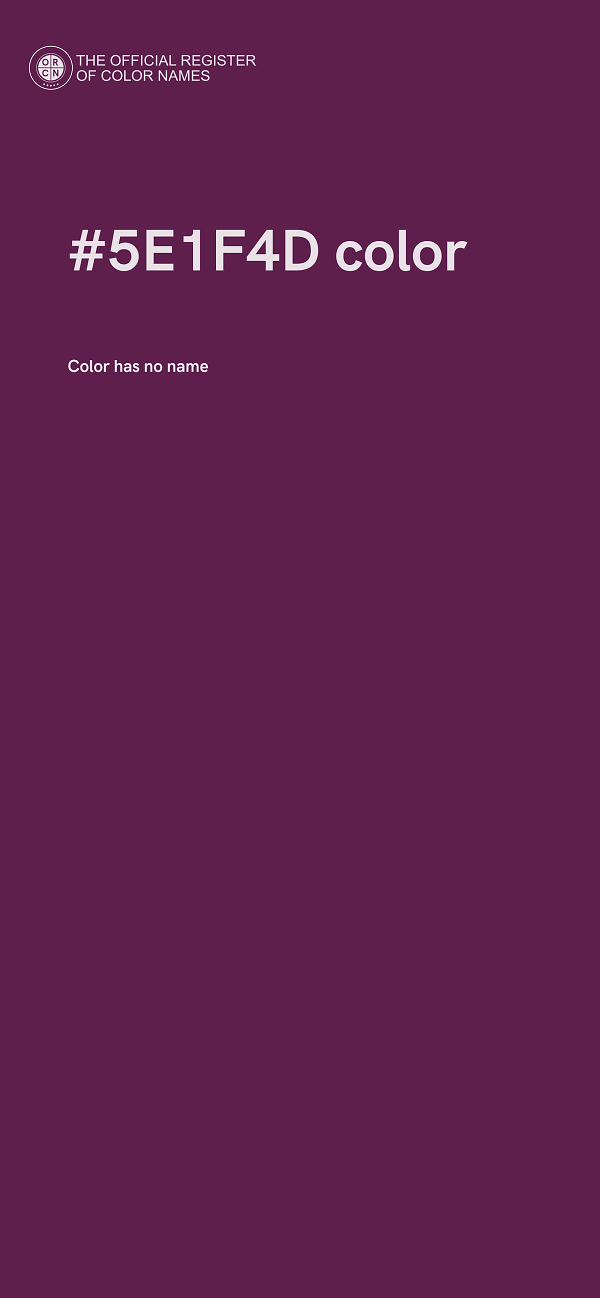 #5E1F4D color image