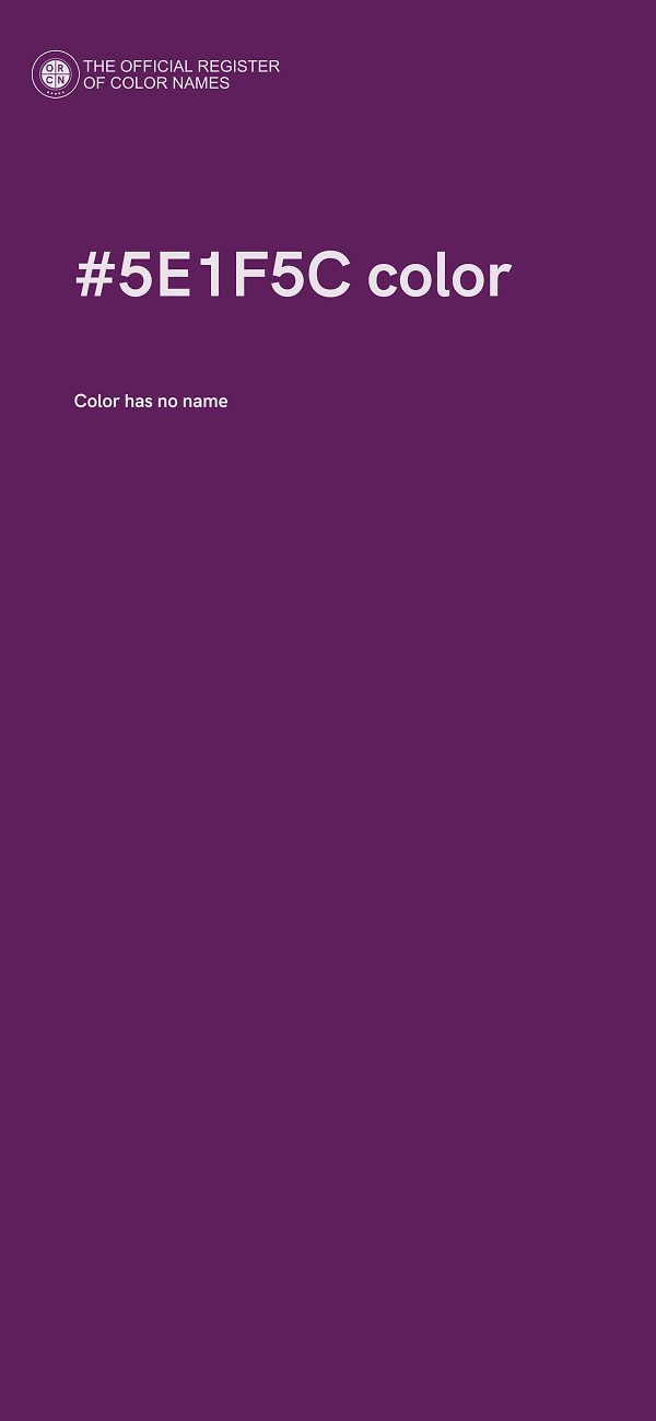 #5E1F5C color image