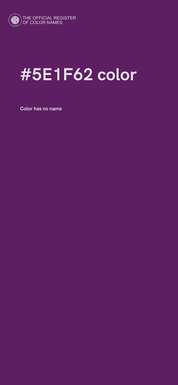#5E1F62 color image