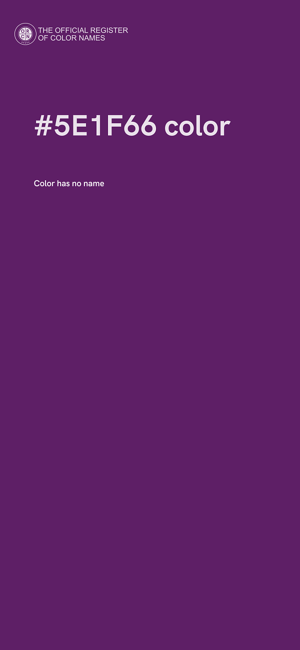 #5E1F66 color image