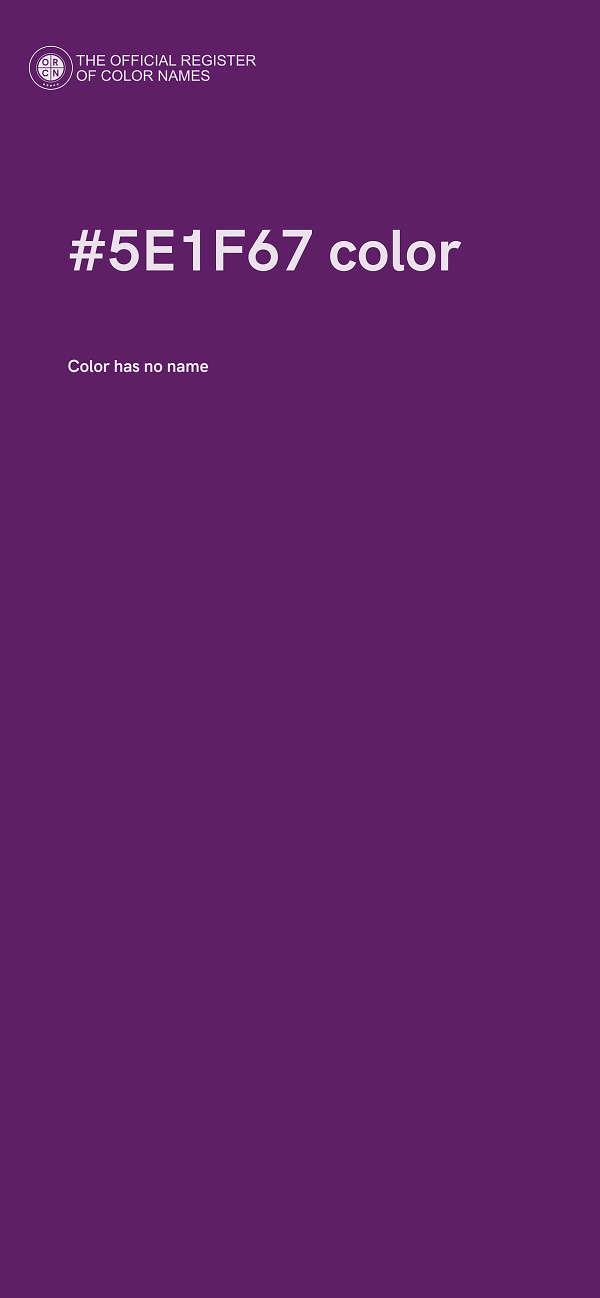 #5E1F67 color image