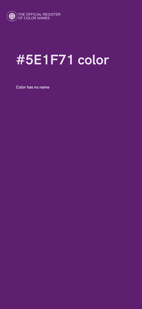 #5E1F71 color image