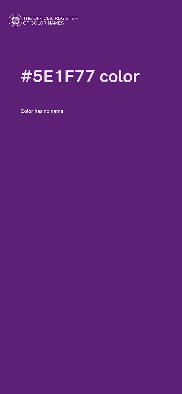 #5E1F77 color image