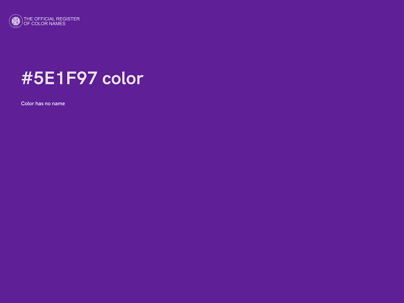 #5E1F97 color image