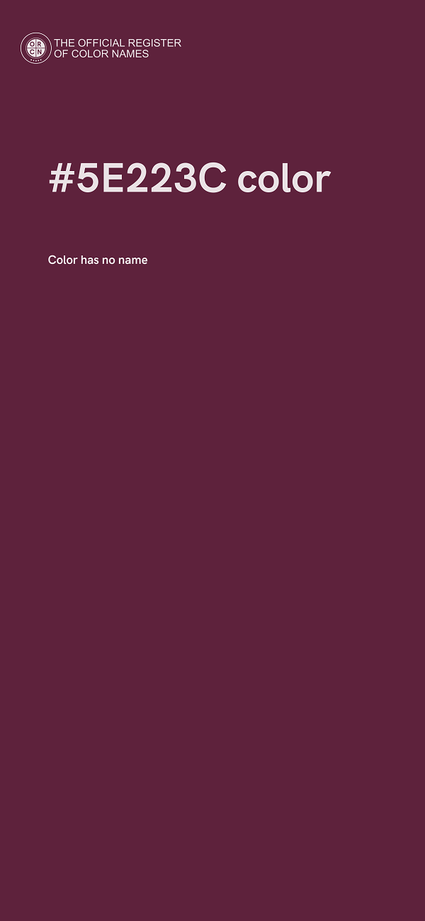 #5E223C color image