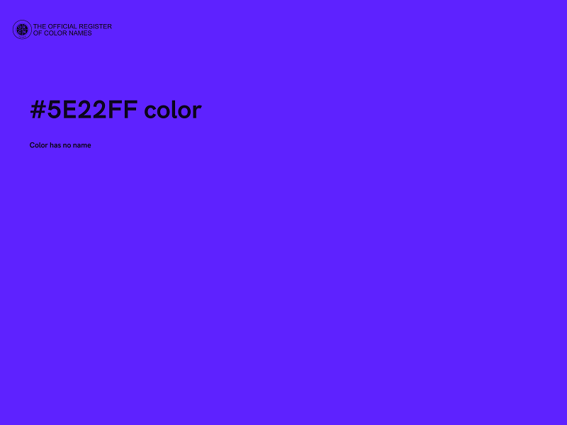 #5E22FF color image
