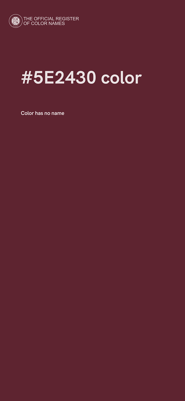 #5E2430 color image