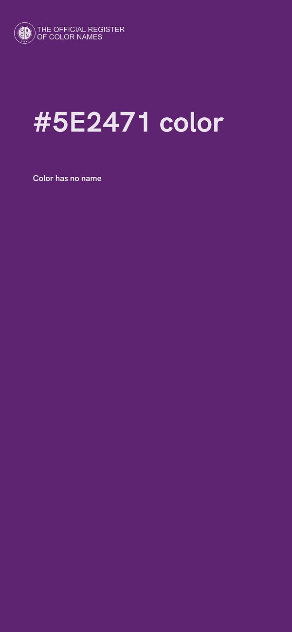 #5E2471 color image
