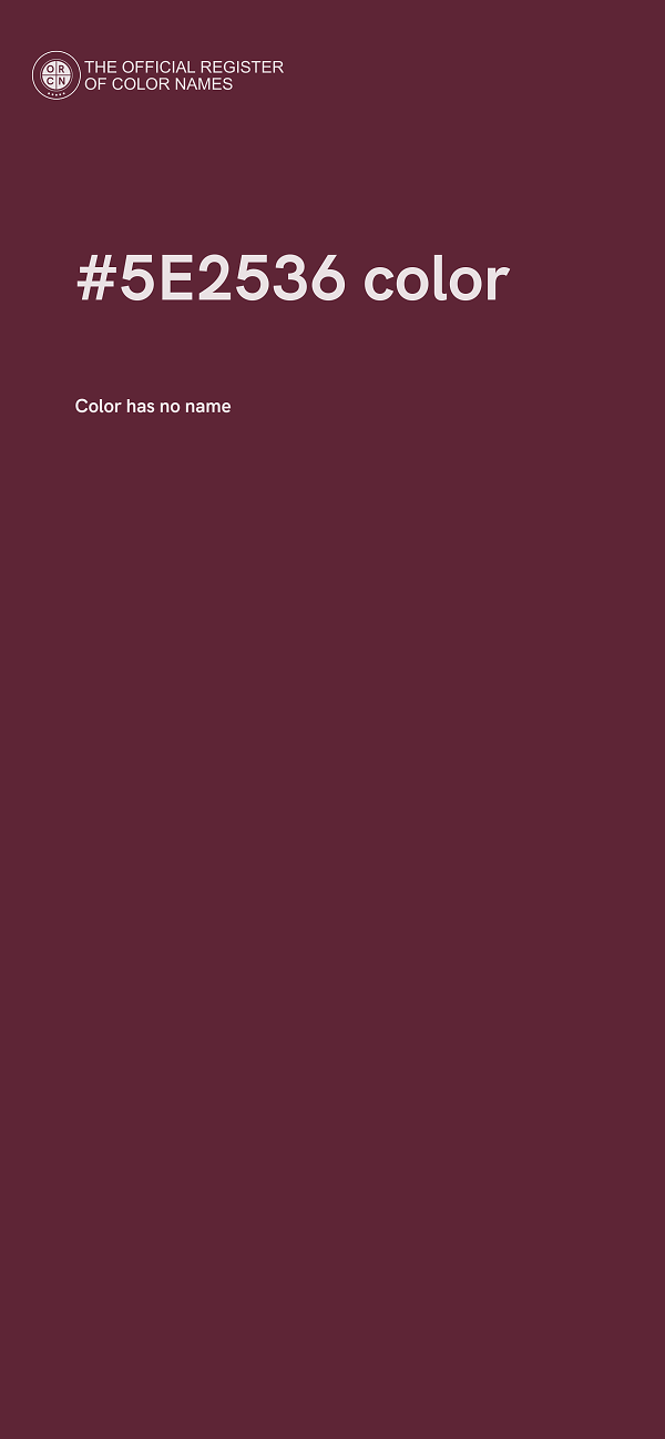 #5E2536 color image