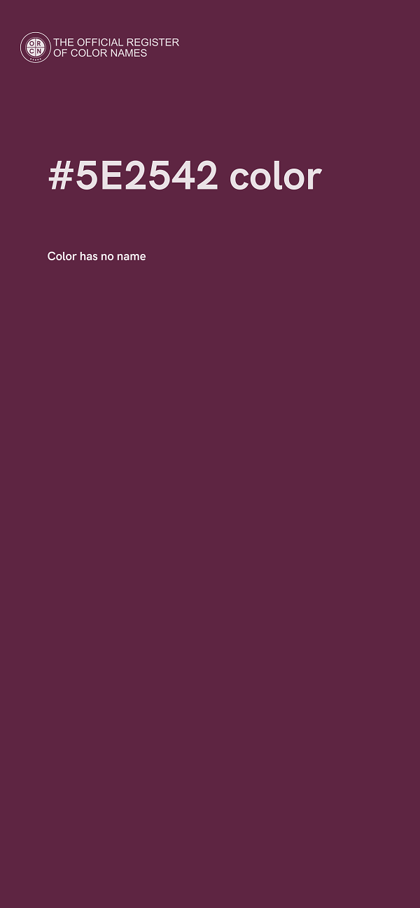 #5E2542 color image