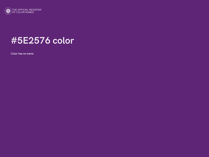 #5E2576 color image