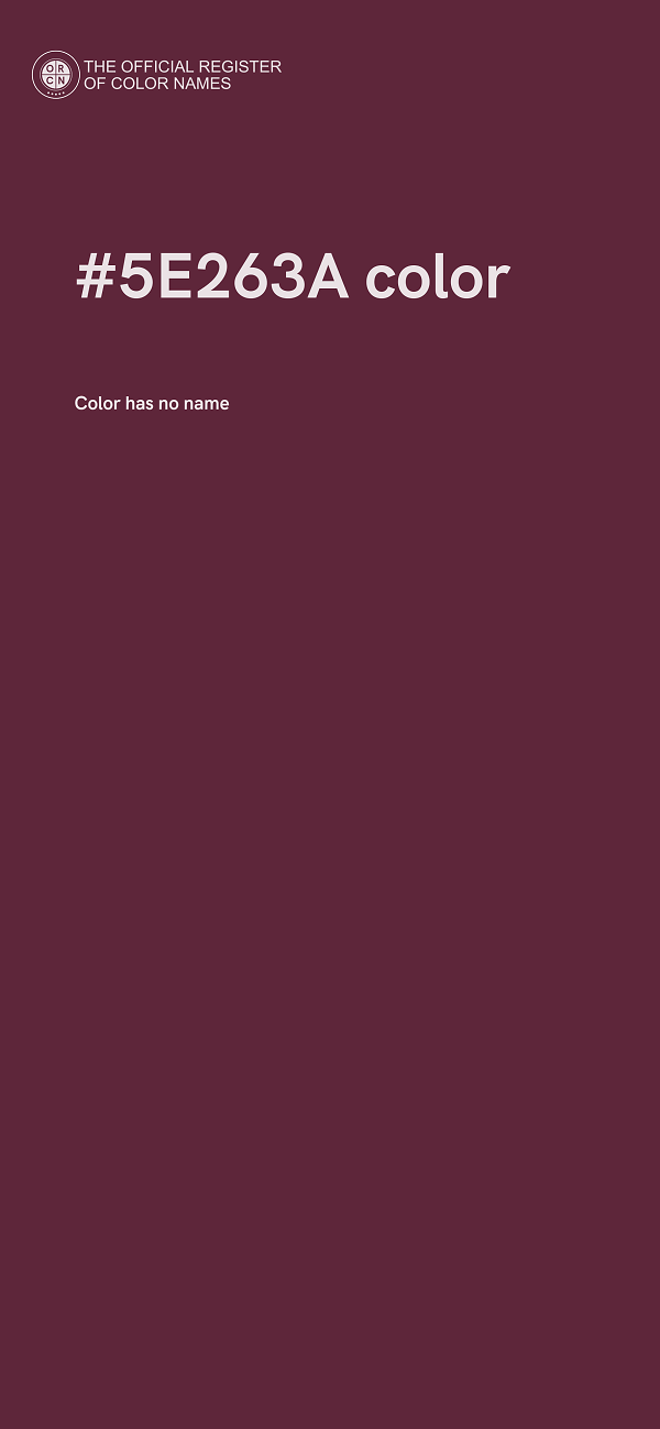 #5E263A color image