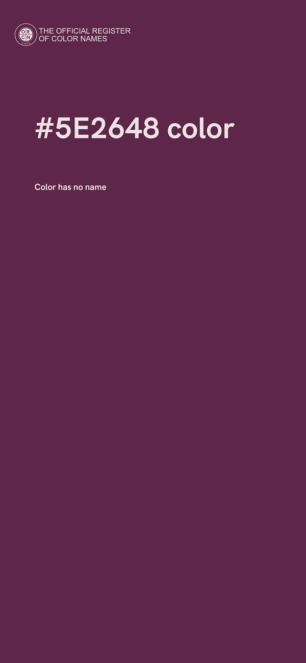 #5E2648 color image