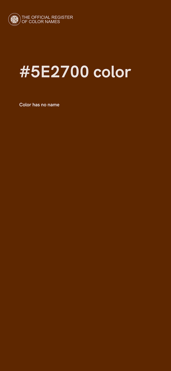 #5E2700 color image
