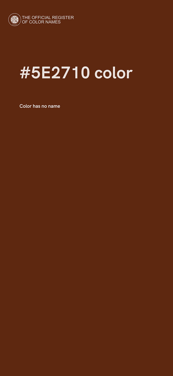 #5E2710 color image